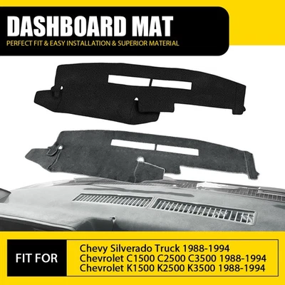 Tapete de painel de carro capa painel almofada para Chevy Silverado Truck C1500 C2500 1988-1994 - Imagem 1 de 4