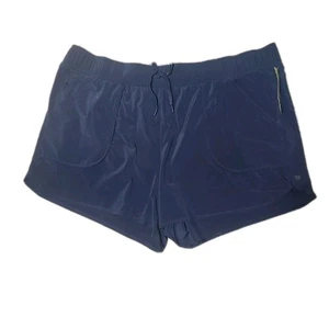 All In Motion Stretch Damen gewebte leichte Shorts Übergröße 2X marineblau - Bild 1 von 4