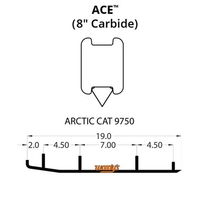 Corredores de carburo Woodys Ace Flat-Top para 2003 Arctic Cat Mountain Cat 600 EFI 144 Foto 1 de 2