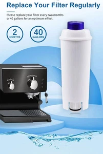 4x Filtro de agua compatible para cafetera espresso DELONGHI DLSC002 SER3017 - Imagen 1 de 8