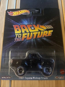Hot Wheels Premium Back 2 The Future BLK 1987 TOYOTA PU Truck Small Dent On Card - Picture 1 of 9