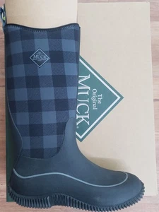 Muck Hale Damen Outdoor Mehrjahreszeiten Stiefel halbhoch schwarz grau kariert wasserdicht - Bild 1 von 8