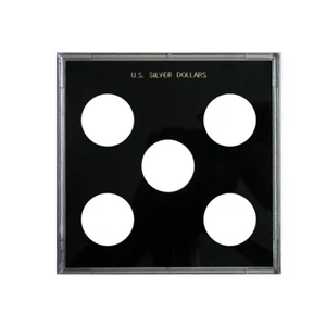 Exhibición acrílica de 5 monedas Capital Plastics sin etiquetar para dólares de plata de EE. UU. - Imagen 1 de 2