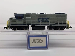 Life-Like N Scale #6638 CSX #7842 GP38 Diesel Locomotive - Picture 1 of 18