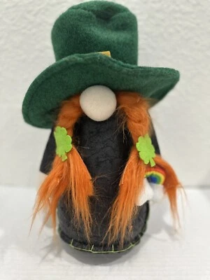 Figura de peluche irlandesa duende gnomo del día de San Patricio decoración con peso navideño 13" Foto 1 de 4