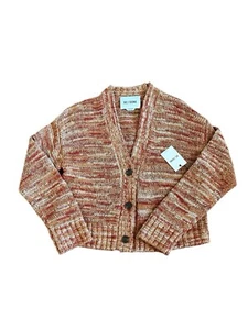 Damen RE/DONE 90’s Crop Wolle Kaschmir Strickjacke Terracotta/Multi Gr. M Neu mit Etikett - Bild 1 von 12