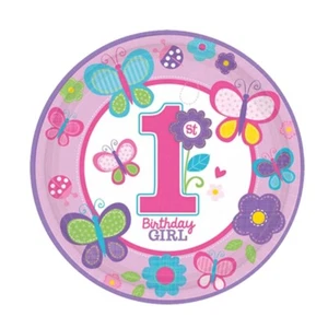 Piatto festa 8 pz bimba compleanno sweet Birthday 23 cm stoviglie festa - Foto 1 di 1