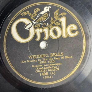 10" 78 RPM-Charles Dickson-Wedding Bells/Larry Holton-For My Gal and Me/1498 - Imagen 1 de 4