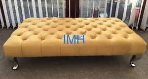 Chesterfield Footstool Coffee Table Pouffee Bench Pet Seat Soft Plush Velvet - Picture 1 of 13