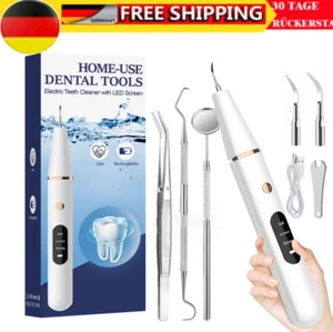 Ultraschall Zahnreinigung Set Elektrisch Zahnbürste Zahnsteinentferner Whitening - Bild 1 von 11