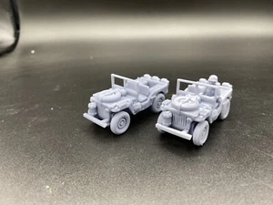 28 mm, 1/56, 3D-gedruckt, 2. Weltkrieg, USA in Jeeps, Bolt Action (2 Jeeps) - Bild 1 von 8