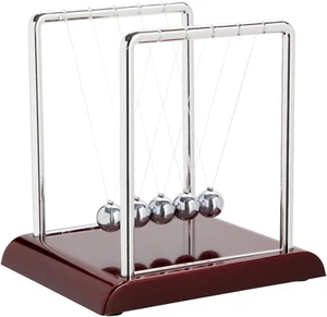 Newton's Cradle Balance Pendulum 7x6x7 Inch Swinging Kinetic Balls Desk Toy NEW - Picture 1 of 11