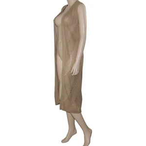Blush & Bloom Women's sleeveless duster open knit cardigan NWT - Picture 1 of 6