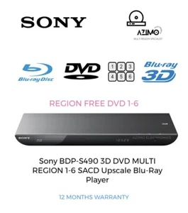 Sony BDP-S490 3D USB DVD MULTI REGIONE gratuito 1-6 SACD lettore Blu-ray di alto livello - Foto 1 di 7