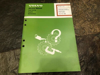 1985 Volvo 740 760 780 Maintenance Schedule Service Manual Foto 1 de 3