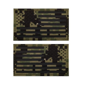 Reflective United States USA Flag IR Backing Fastener Badge Hook Loop Patch GRCP - Picture 1 of 4