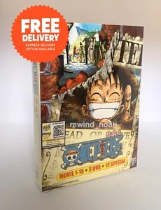 DVD Anime One Piece Komplettfilm 1-15 + 3 OVA + 13 Special (englische Untertitel) - Bild 1 von 7