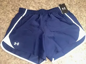 Pantalones cortos de entrenamiento Under Armour azul marino kilometraje para mujer talla mediana 3" - Imagen 1 de 9