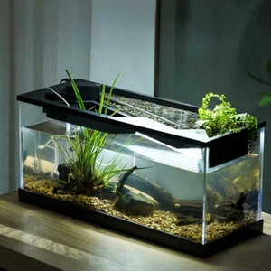 Aquarium rechteckig mit Abdeckung inkl. LED Beleuchtung im Set - Bild 1 von 11