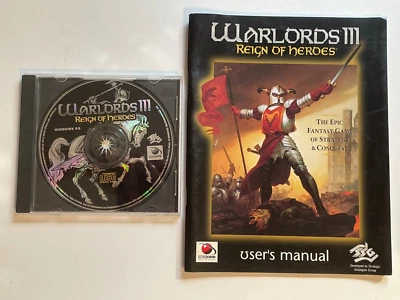 WARLORDS III : REIGN OF HEROES - Retro 1997 WINDOWS 95 Game - w/Manual - Image 1 of 3