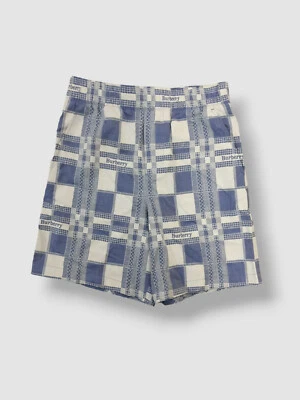 Pantalones Cortos Tejidos Burberry Niños Niños Azul Jed Estampado Ventana Talla 8Y $290 Foto 1 de 3