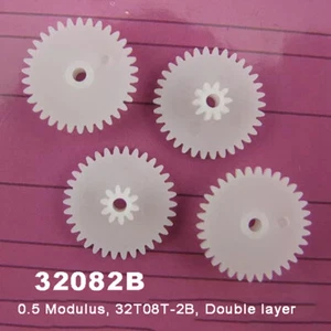 32T08T-2B Plastic Toothed Wheels Double Layer Gears 0.5 Module Toy Robot DIY - Picture 1 of 2