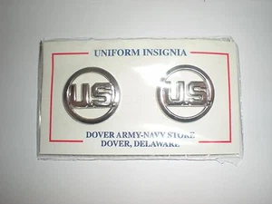 USAF ENLISTED SERVICE COAT COLLAR BADGES - ANODIZED - 1 PAIR - Picture 1 of 1