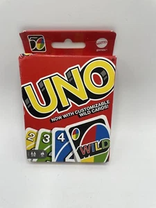 UNO Card Game Now With Customizable Wild Cards Mattel Games New Sealed - Picture 1 of 3