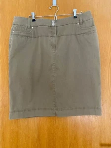 Jeans-Rock Gr. 46 - olivgrün - Michele - Bild 1 von 3