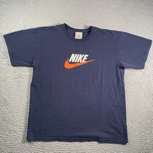 Nike Tee Shirt Youth XL Blue Essential Logo Spell Out Basketball Swoosh Shirt - Picture 1 of 11