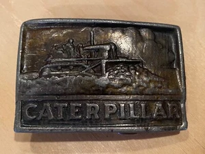 VINTAGE Caterpillar Track Type Tractor Belt Buckle - Picture 1 of 7