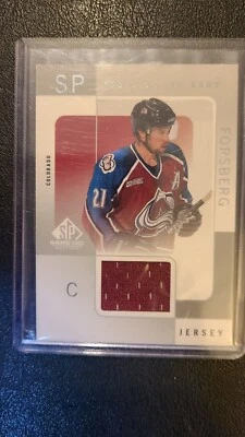 2000-01 SP Game Used Tools of the Game Jersey Peter Forsberg Colorado Avalanche - Image 1 of 2