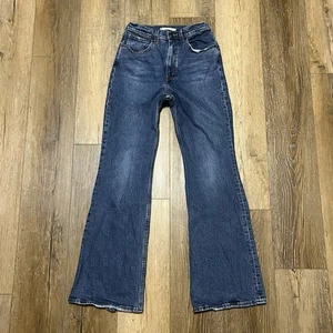 Levi's Damen Premium 70s High Flare Big E Blue Jeans High Rise Größe 27 Hippie - Bild 1 von 9
