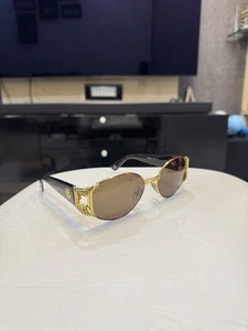 Vtg Versace Mod. S63 Golden Oval Round Sunglasses Eyeglasses NOS Authentic RARE - Picture 1 of 14