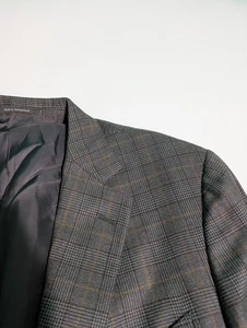 Blazer cappotto sportivo a quadri Ermenegildo Zegna grigio taglia 56L Mila Fit 100% lana - Foto 1 di 13