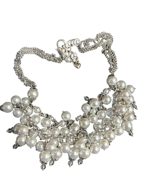 Collar de perlas de vidrio de doble filamento BRIGHTON Pearl-iciuos declaración venta al por menor $228 Foto 1 de 4