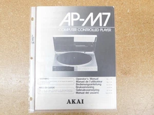 Akai AP-M7 Komputerowo sterowany odtwarzacz Instrukcja obsługi (oryginalna) - Zdjęcie 1 z 1