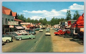 Big Bear CA Main St Reedy's Market Drug Store 76 Union Tankstelle Postkarte M - Bild 1 von 2
