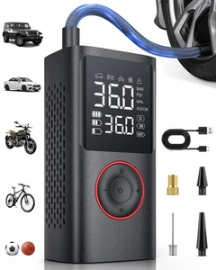 Reifenfüller Tragbarer Luftkompressor 150 PSI Kabellos Fahrradpumpe Luftpumpe für... - Bild 1 von 8
