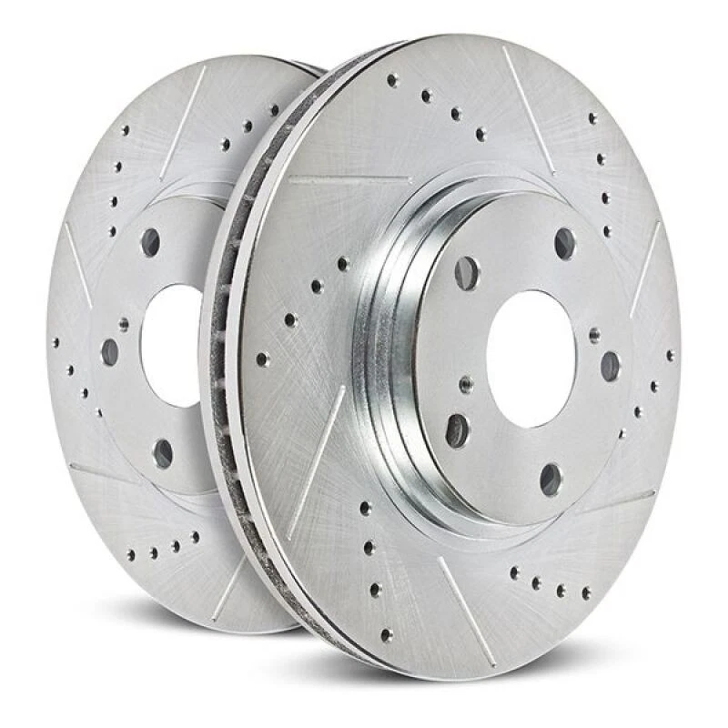 Tope de potencia para 23-24 Ford F-250 Super Duty trasero derecho perforado y ranurado rotor Foto 1 de 1