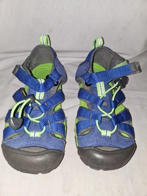 Sandalias de agua Keen Newport H2 azules y verdes para senderismo niños grandes talla EE. UU. 1 Foto 1 de 4