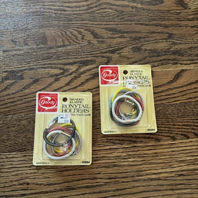 Vintage 1970s Goody Pony Elastics Metallic Braided Ponytail Holders 12 Pcs - Image 1 of 4