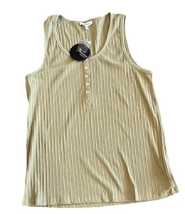 Mittoshop geripptes hellbraunes Tanktop XL neu mit Etikett - Bild 1 von 9