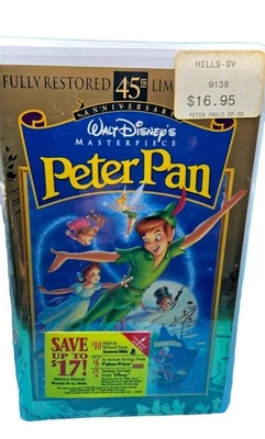 Walt Disney Masterpiece 45th Anniversary Peter Pan VHS New Sealed 12730 - Image 1 of 4