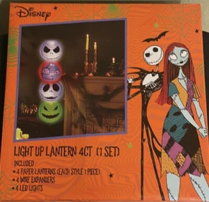 Disney "Nightmare Before Christmas" 4 LED Leuchtlaternen Halloween Deko Neu im Karton - Bild 1 von 5