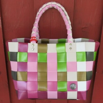 Witzgall ICE BAG 5008 39 Mini Shopper Tasche klein rosa grün braun Einkaufskorb - Bild 1 von 3