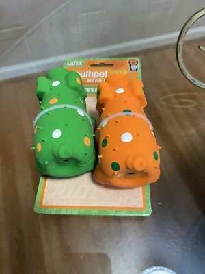 St. Patrick's Day Multipet Pig Latex Mini Squeak Dog Toy - Image 1 of 4