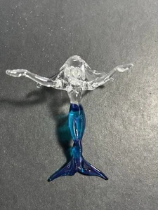 Adorno de Navidad pintado a mano de vidrio soplado de sirena de vidrio artístico - Imagen 1 de 5