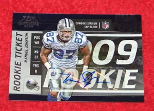 MANUEL JOHNSON COWBOYS OKLAHOMA 2009 PLAYOFF CONTENDERS AUTO RC #187 (OK-137) - Picture 1 of 1