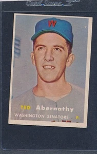 1957 Topps #293 Ted Abernathy Senators EX 57T293-111215-7 - Picture 1 of 1